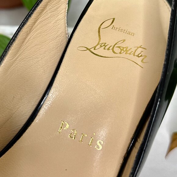 Christian Louboutin Women’s Black Slingback Heels - Picture 9 of 9